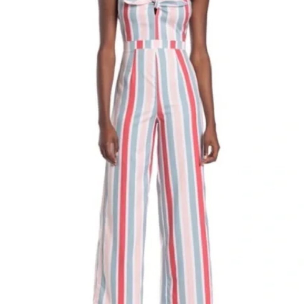 Romeo & Juliet Couture Striped Jumpsuit Size M